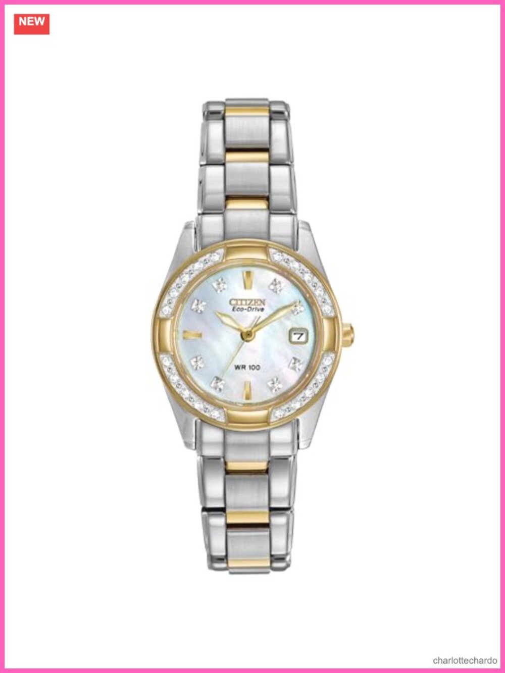 Citizen Eco-Drive Diamond Classic Two-Tone Stainless Steel Watch 26mm
